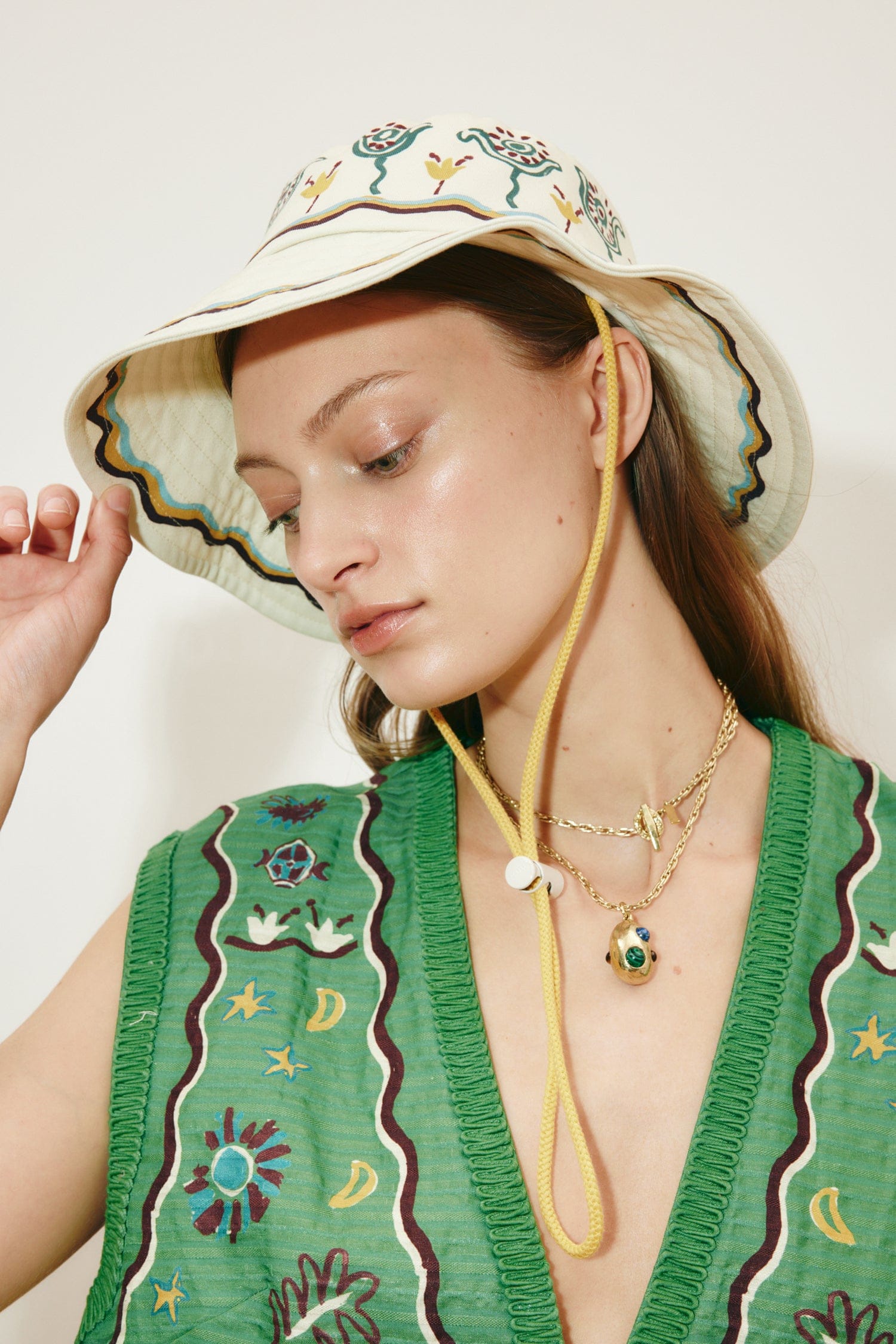 Alemäis Accessories Sun Dancer Bucket Hat Bob Coton OS
