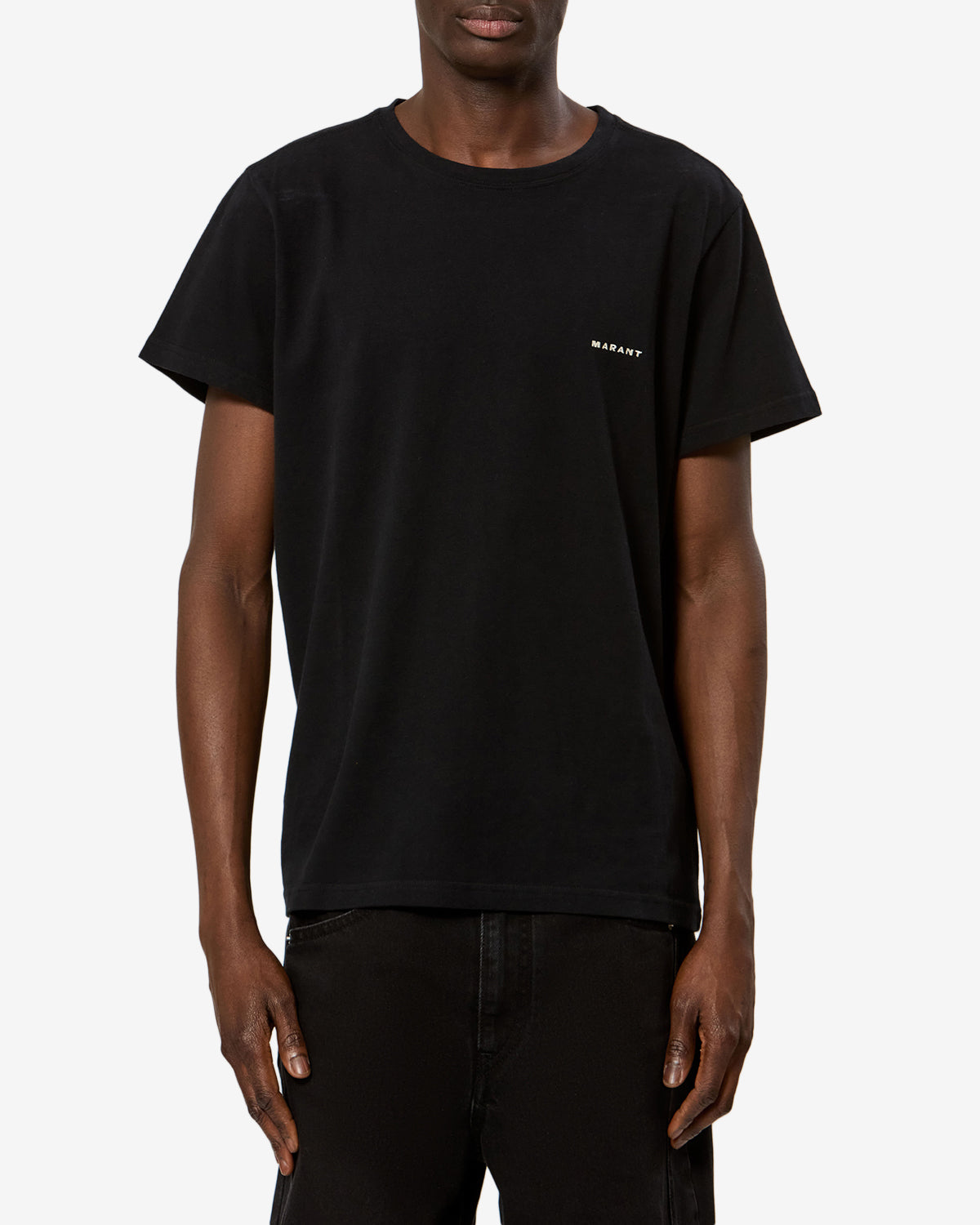 Isabel Marant Zafferh t-shirt noir coton logo brodé