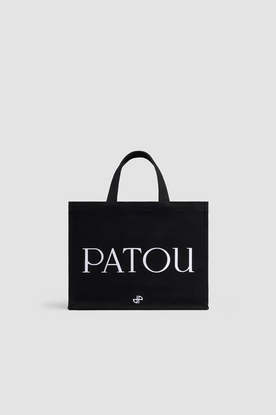 Patou Bags P25AC088 tote toile coton noir TU logo brodé