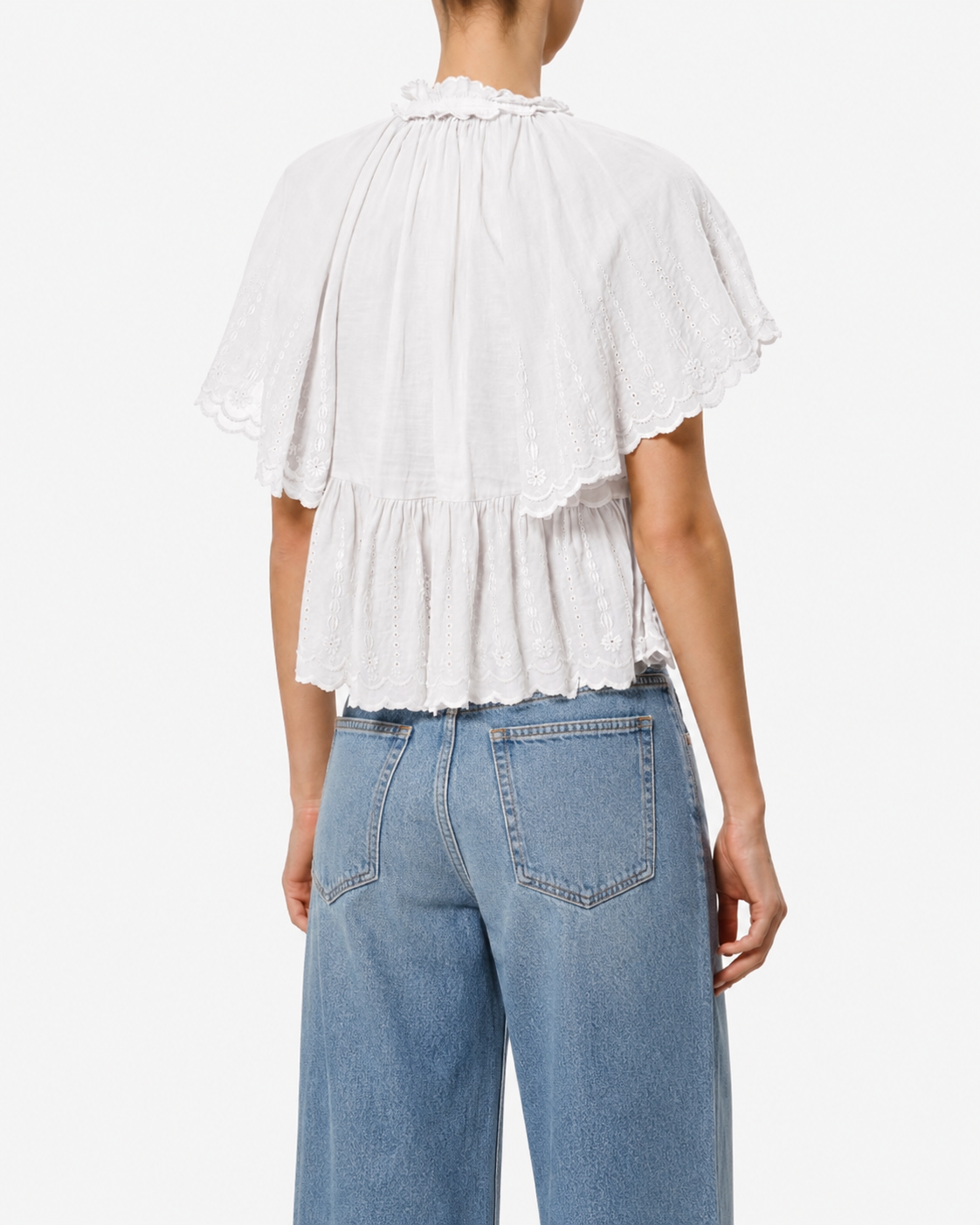Isabel Marant Lorna top blanc broderie anglaise