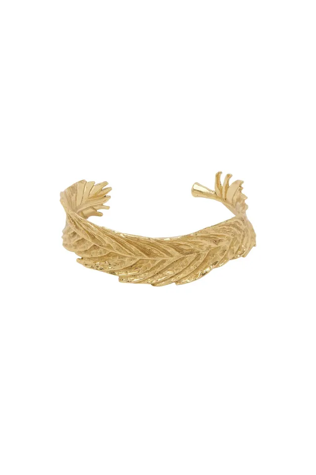Alemais Django Feather Cuff bracelet plume doré taille unique