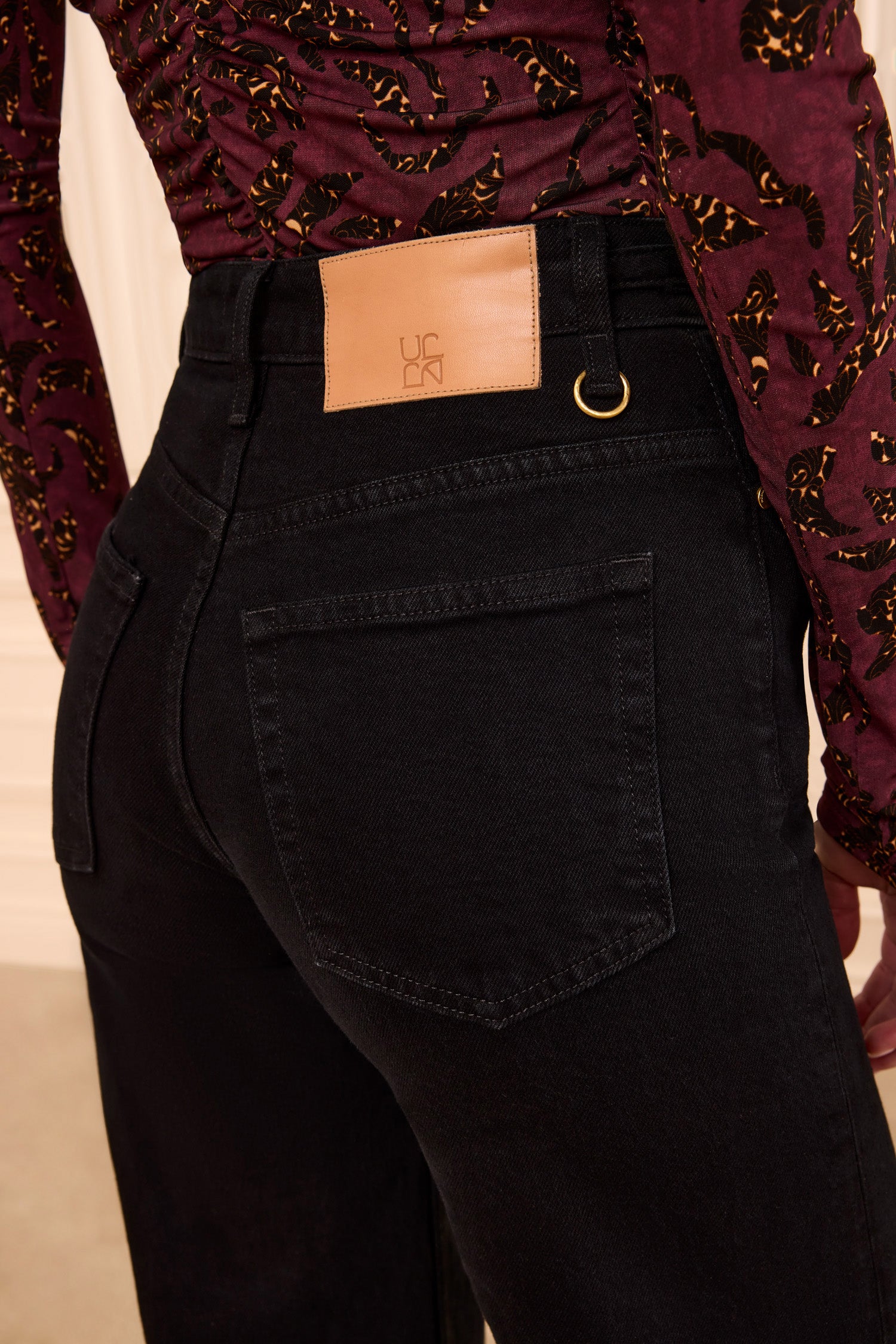 Ulla Johnson Valory Flare Jean jean flare noir stretch