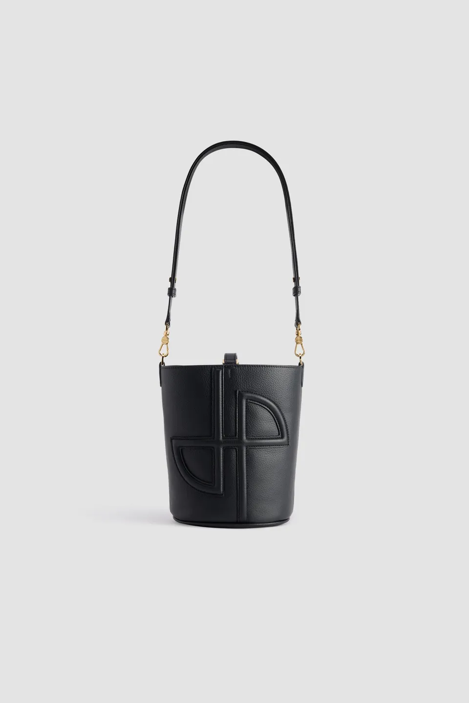 Patou sac seau BA016 cuir grainé noir petit