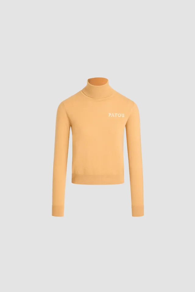 Patou KN308 pull col roulé laine cachemire Amber