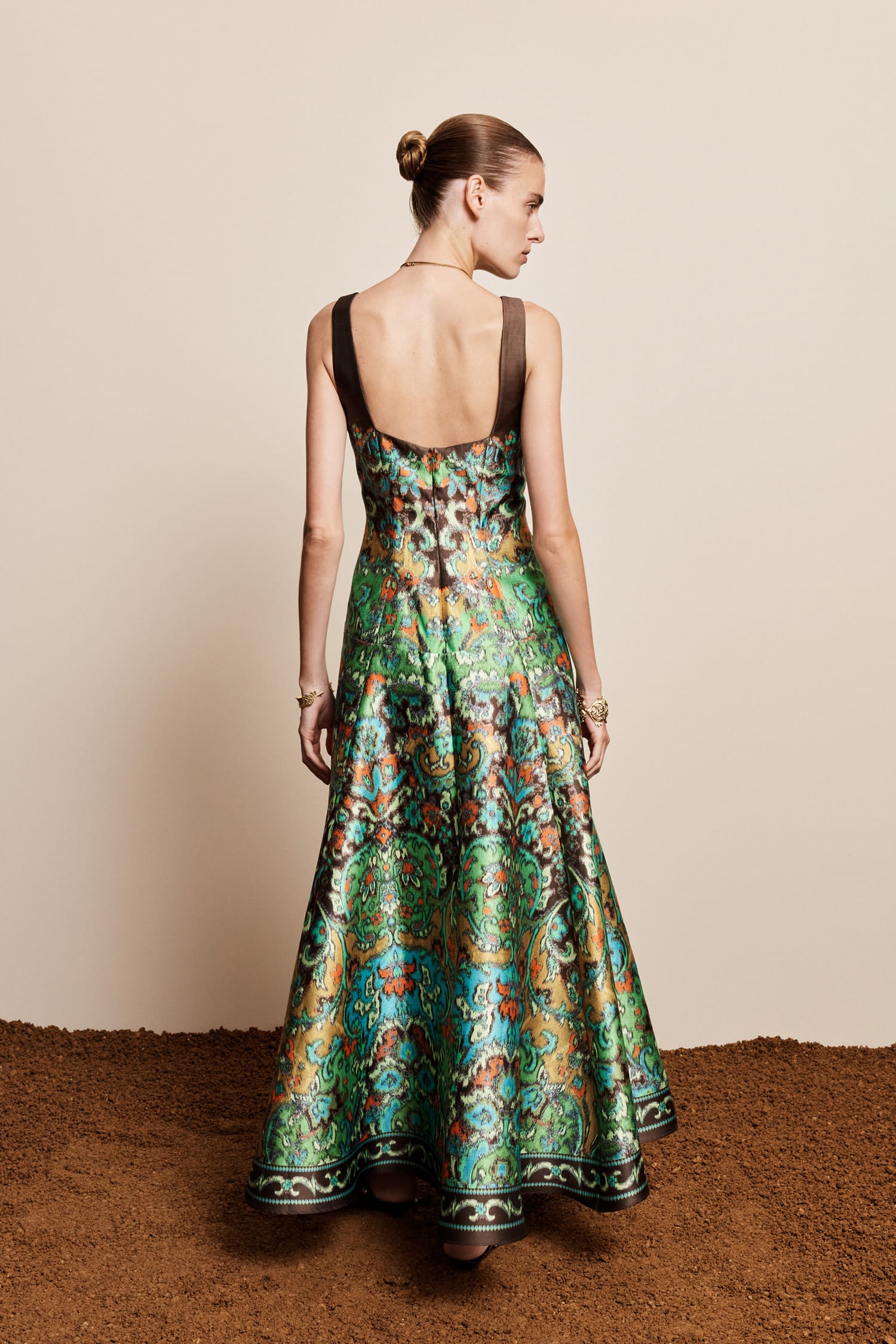 Alemaïs Charlotte Gown robe midi évasée recyclée