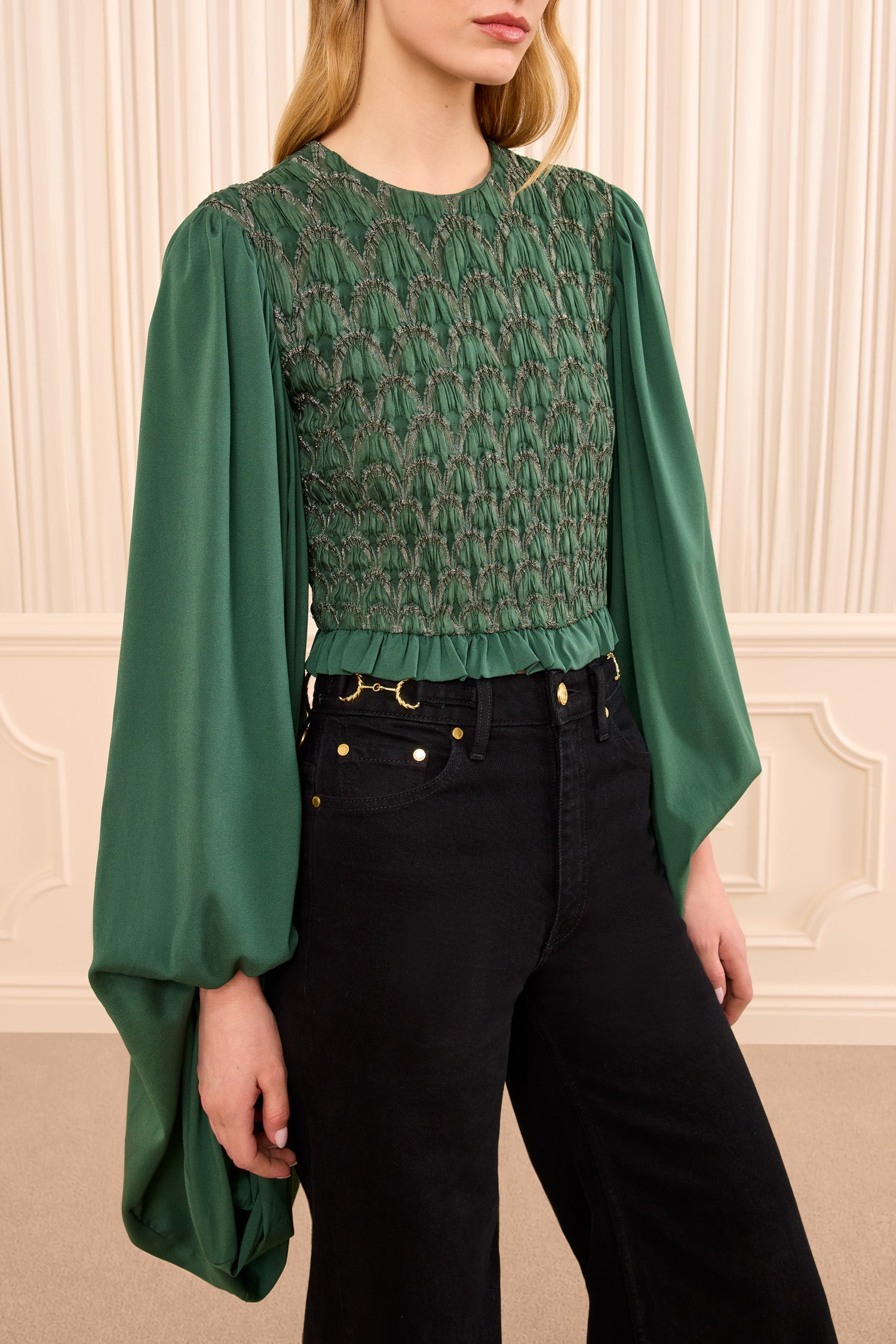 Ulla Johnson Marlene FA260244 Blouse Tourmaline en soie