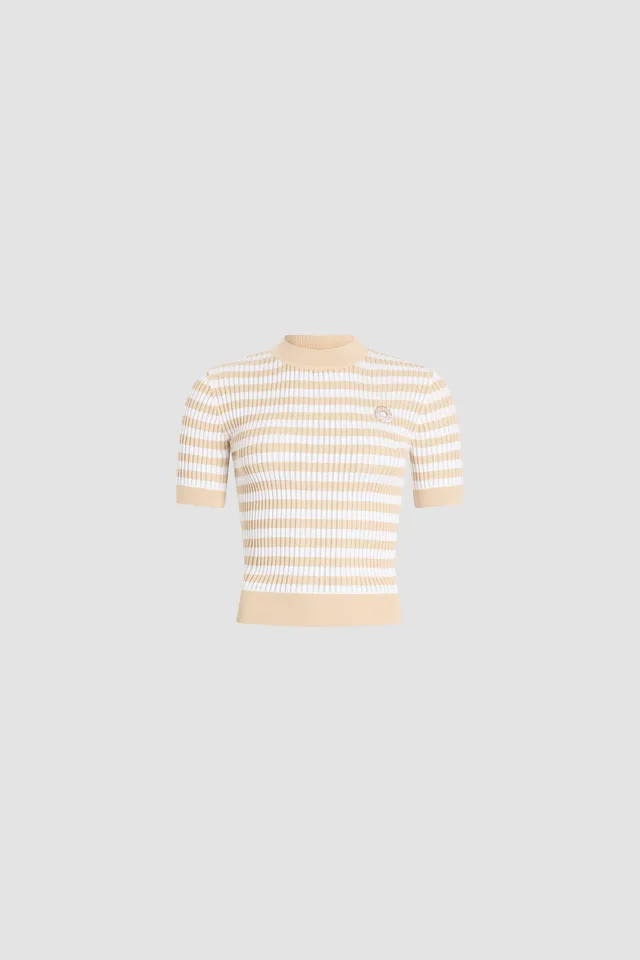 Patou KN342 pull rayé coton Safari Sand XS-XL