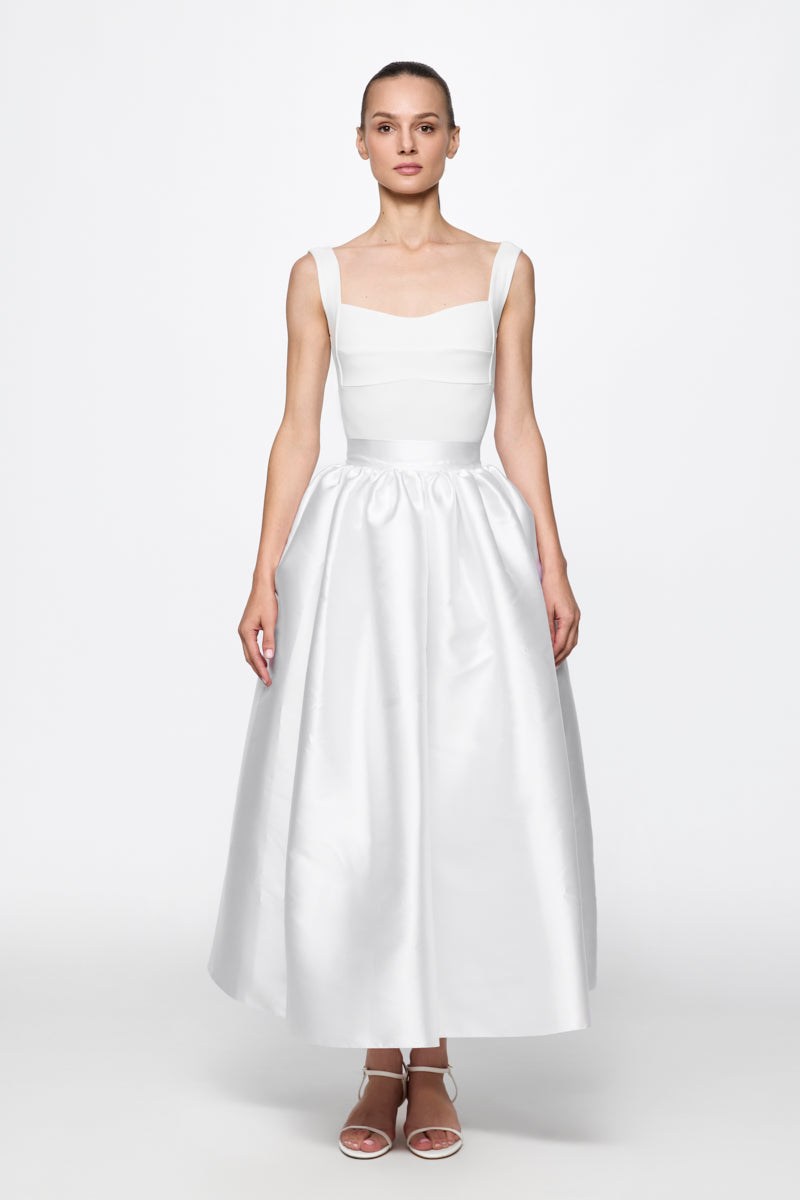 ATU Body Couture Taffeta jupe midi S blanche texturée