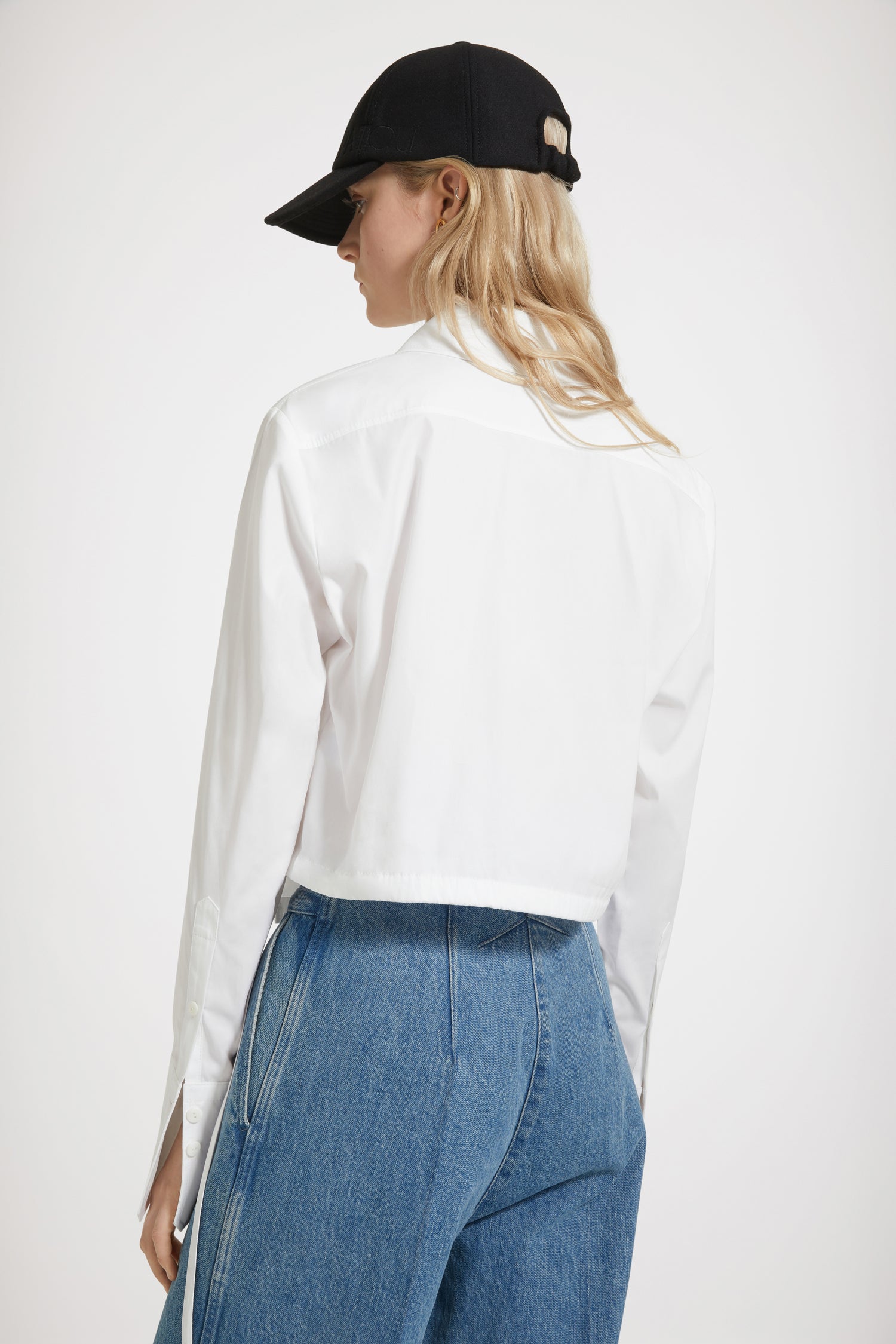 Patou BL026 chemise cropped coton bio blanche 34-44