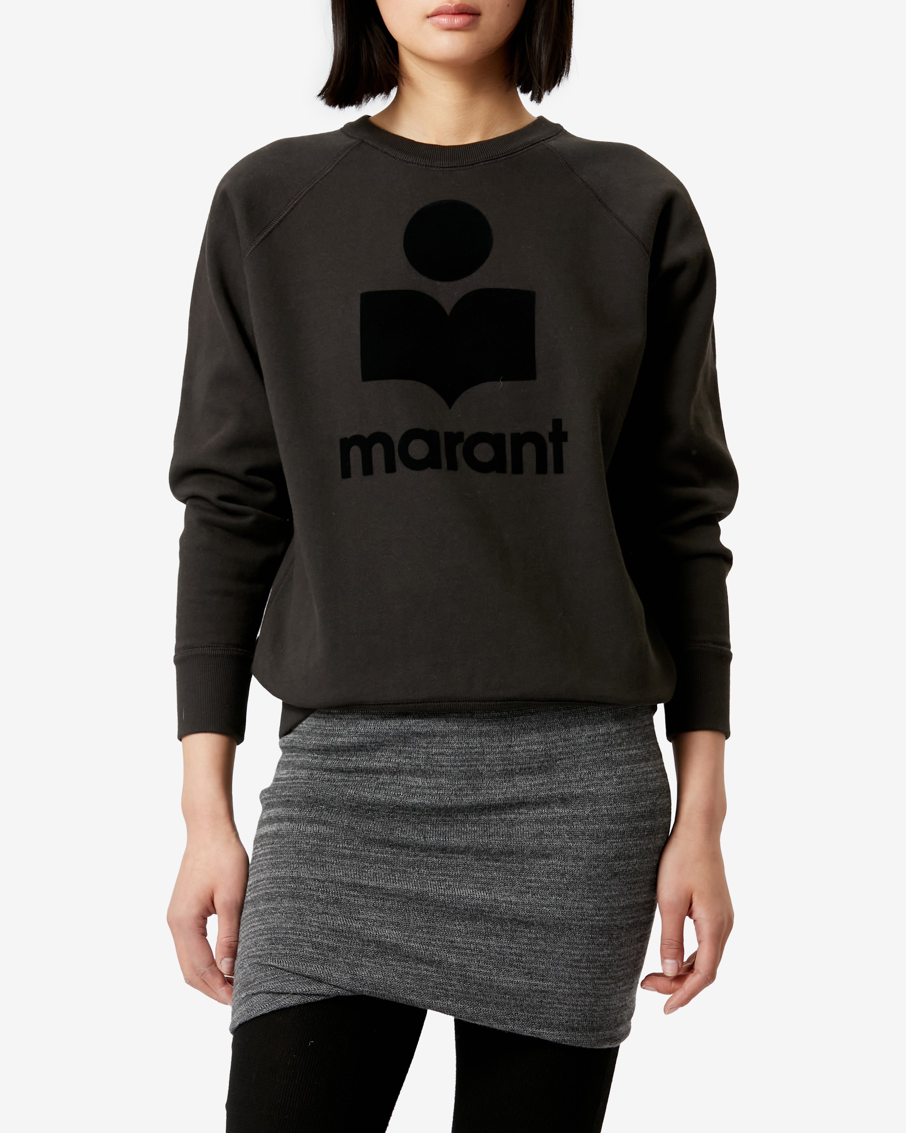 Isabel Marant Milly sweatshirt noir coton délavé