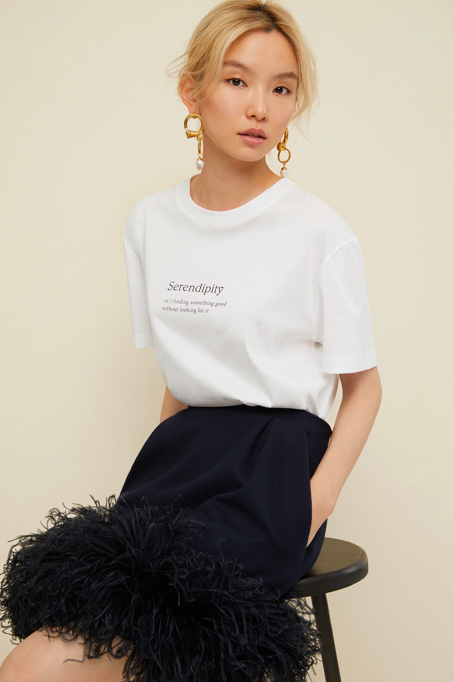 Patou H20JE0029999002W tee coton bio blanc Serendipity