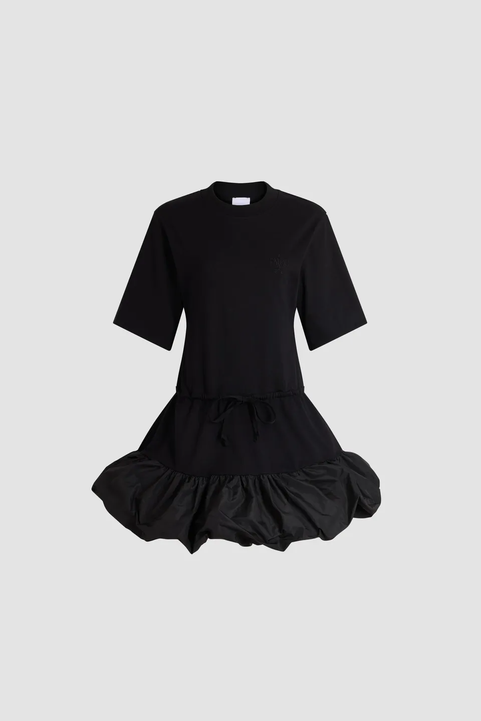 Patou JE279 robe coton bio noire faille évasée