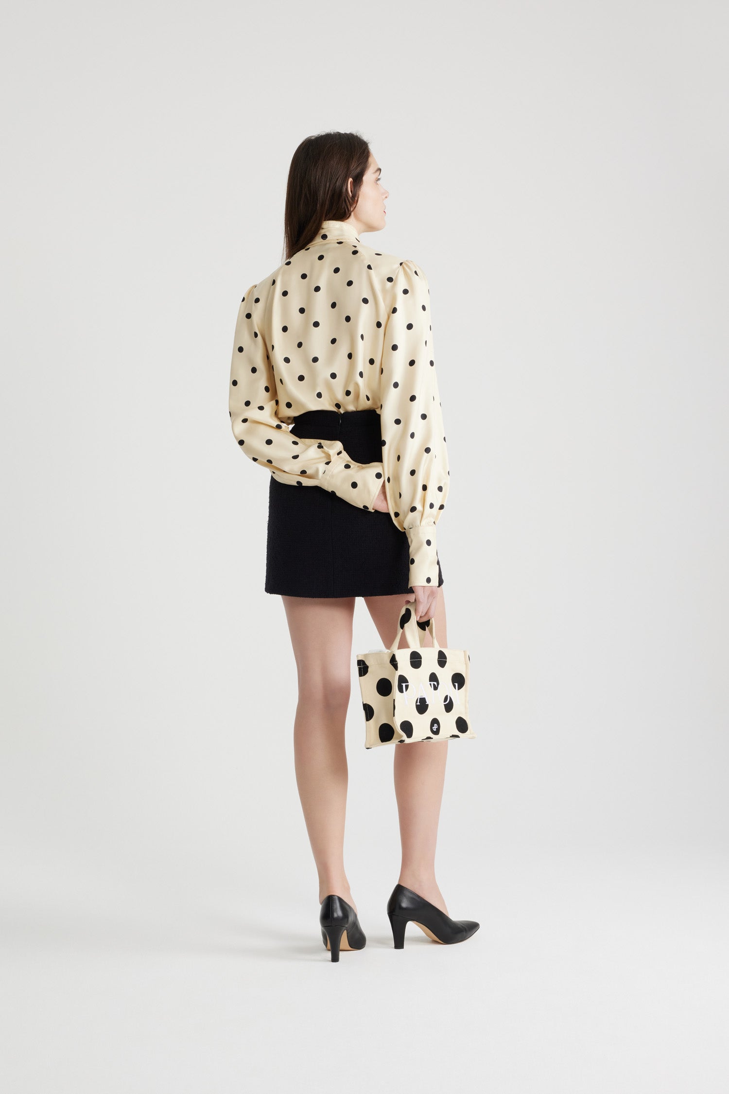 Patou Lavallière blouse soie bio angora dots 34-44