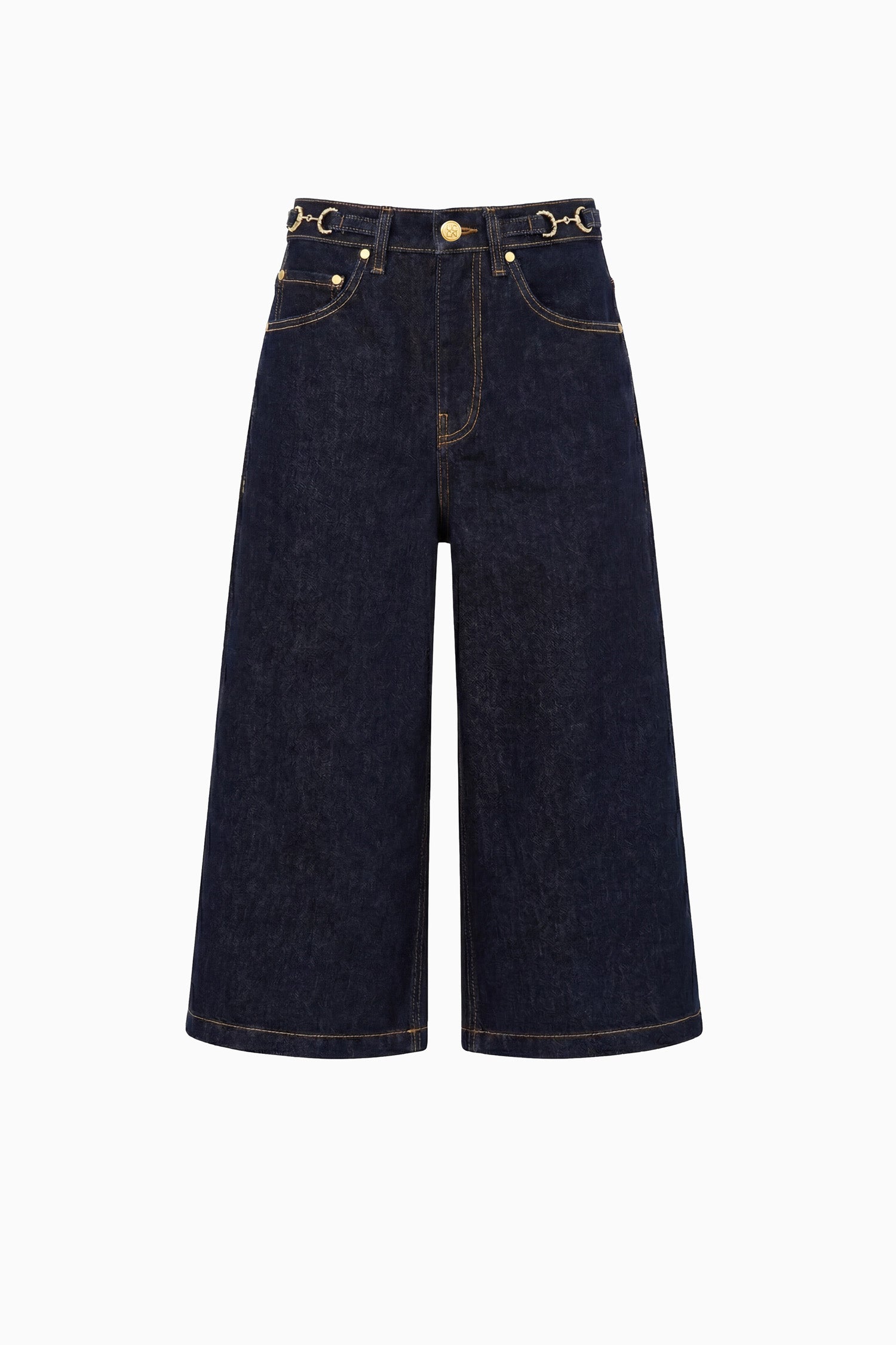 Ulla Johnson Rowan UJ9904091 jean culotte Tigris coton bleu