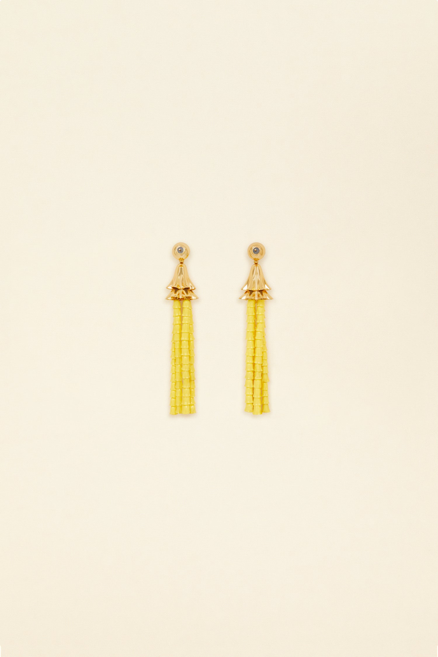 Patou JW070 boucles pendantes perles laiton doré citrus