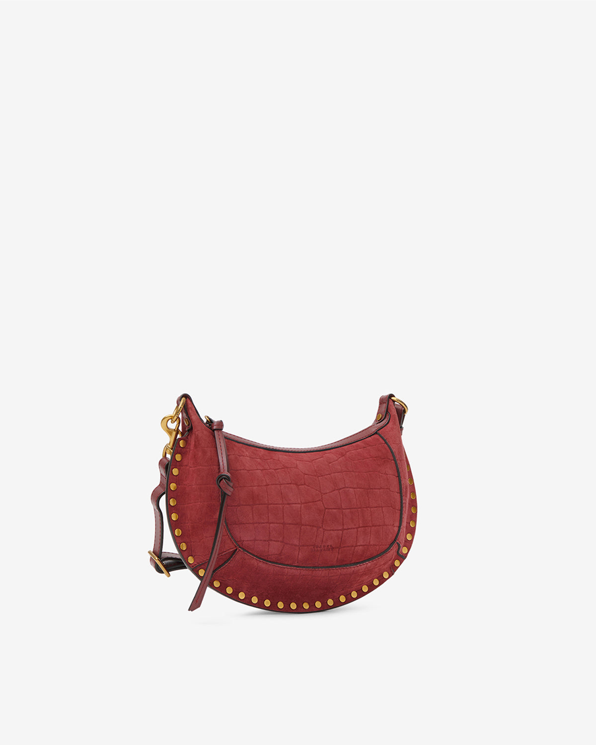 Isabel Marant Oskan Moon Sac Cuir Cerise Effet Croco