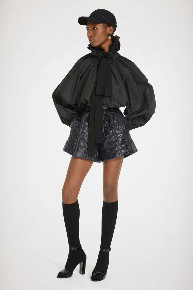 Patou TR022 short matelassé noir polyamide recyclé
