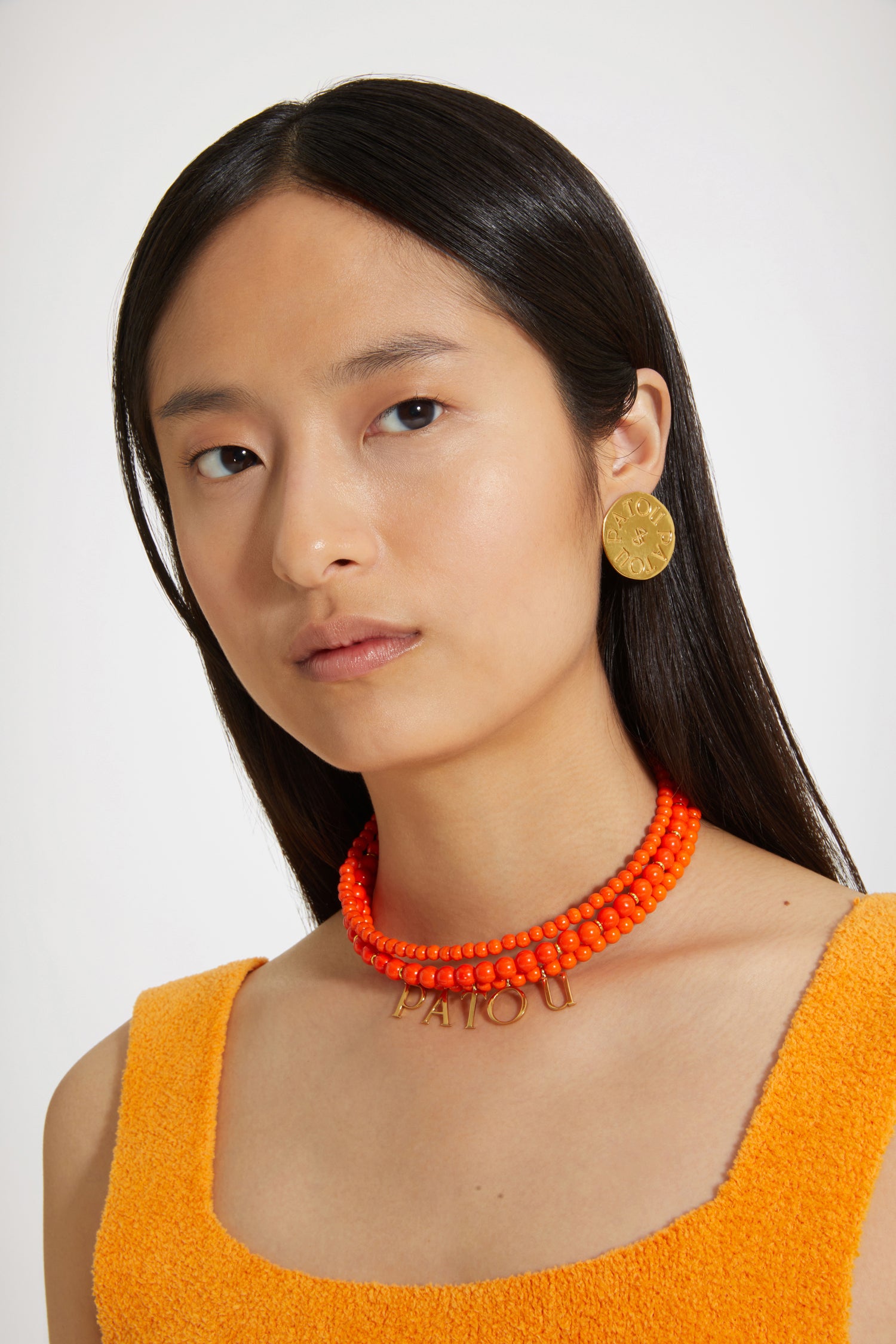 Patou P23JW1011004256O collier perles verre marigold