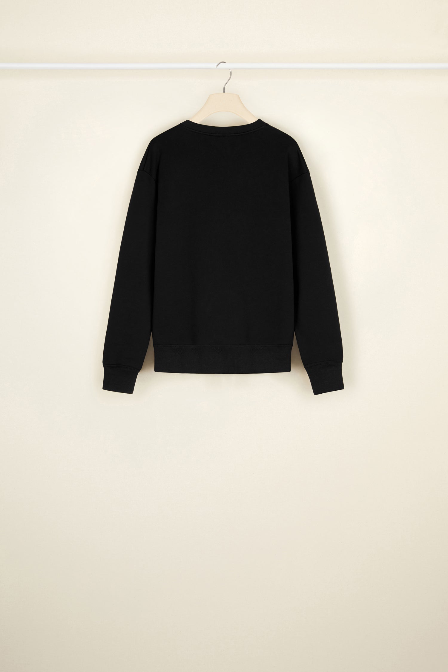 Patou A21JE026 sweat coton bio noir col amovible