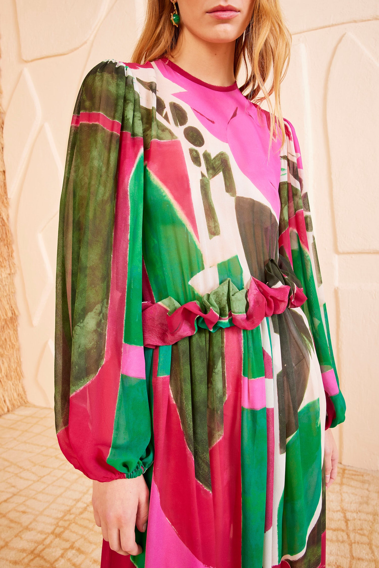 Ulla Johnson Gracelyn robe soie maxi multicolore