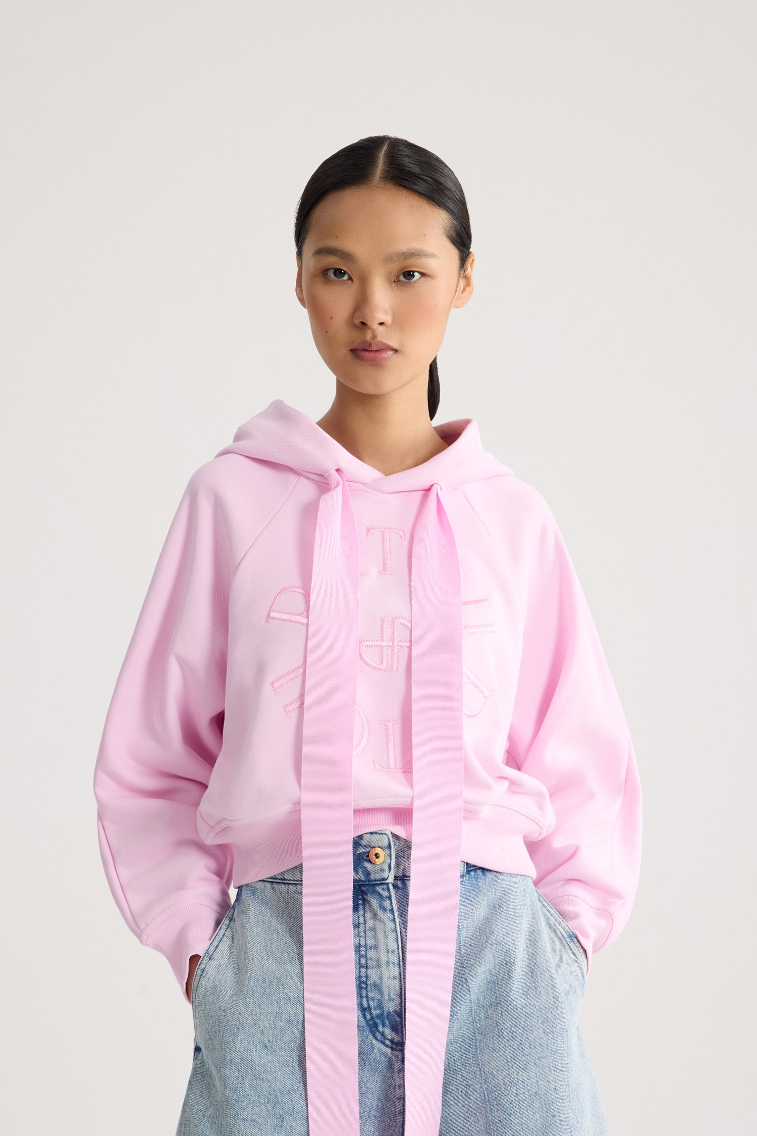 Patou JE069 hoodie court rose candy coton