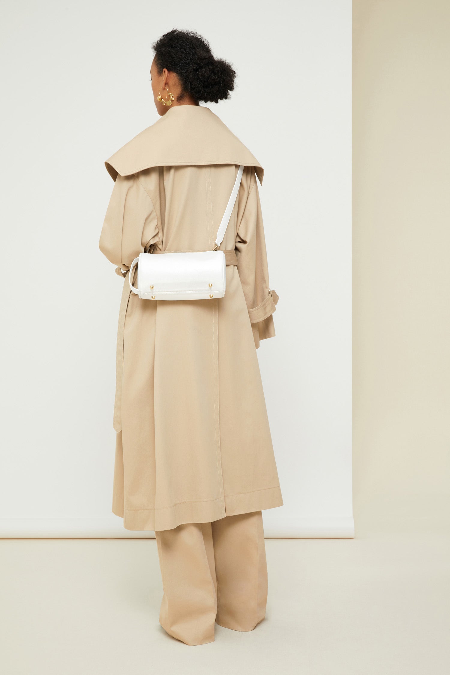 Patou P21OU0090074093S trench sable coton bio ceinturé