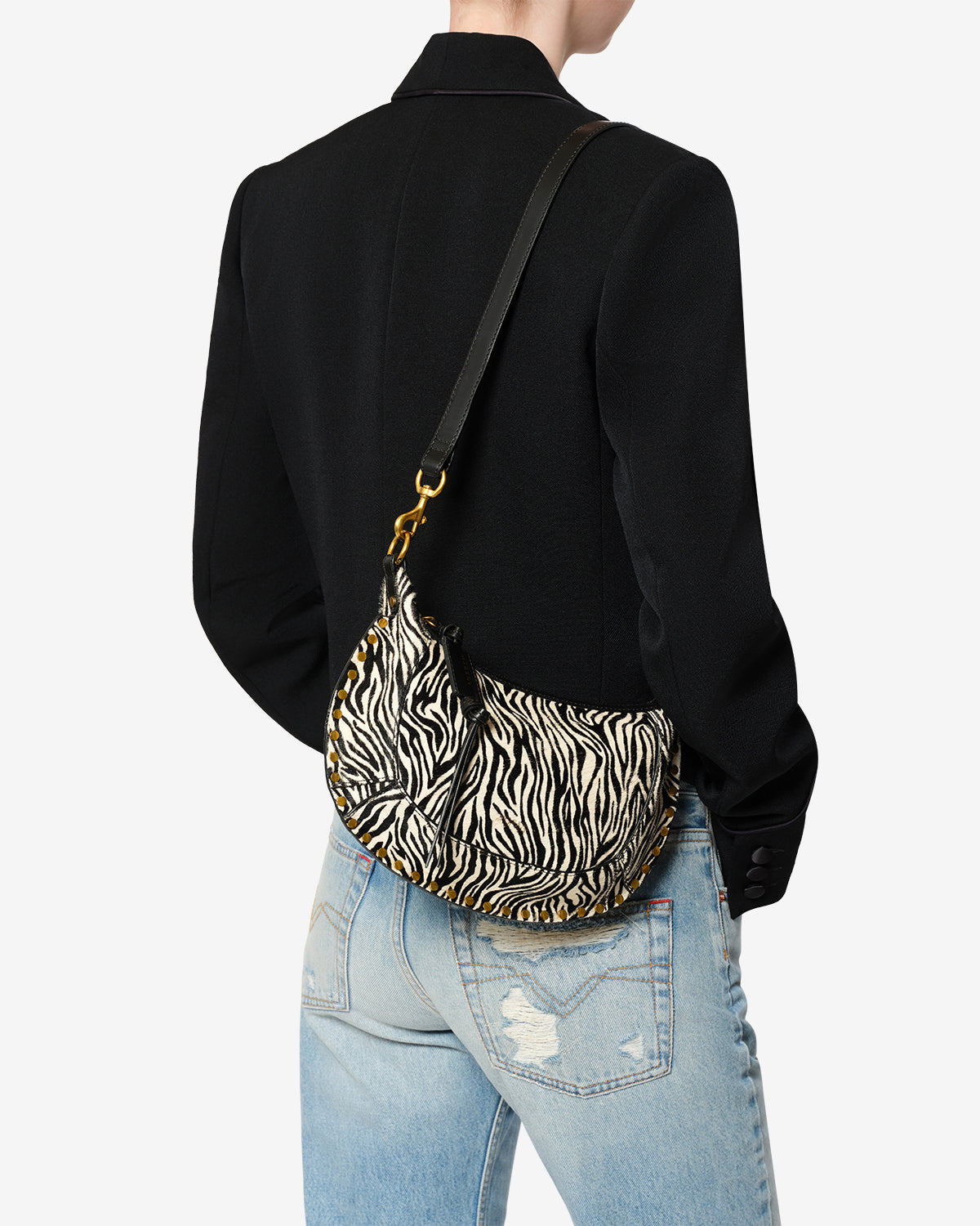 Isabel Marant Oskan Moon PP0003FA-D4C20M sac zèbre cuir