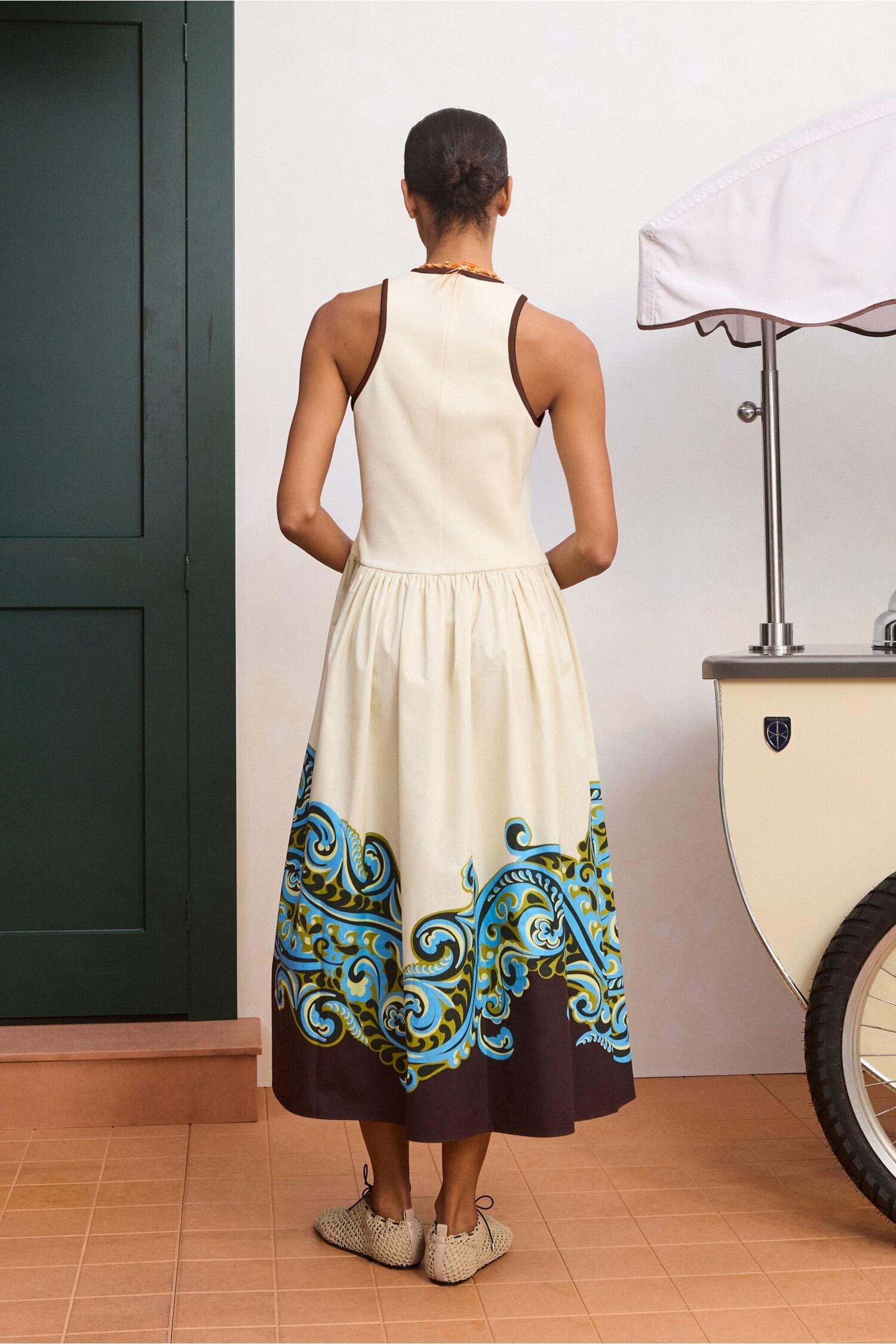 Alemais Natalia robe midi dos nageur coton bio AU8