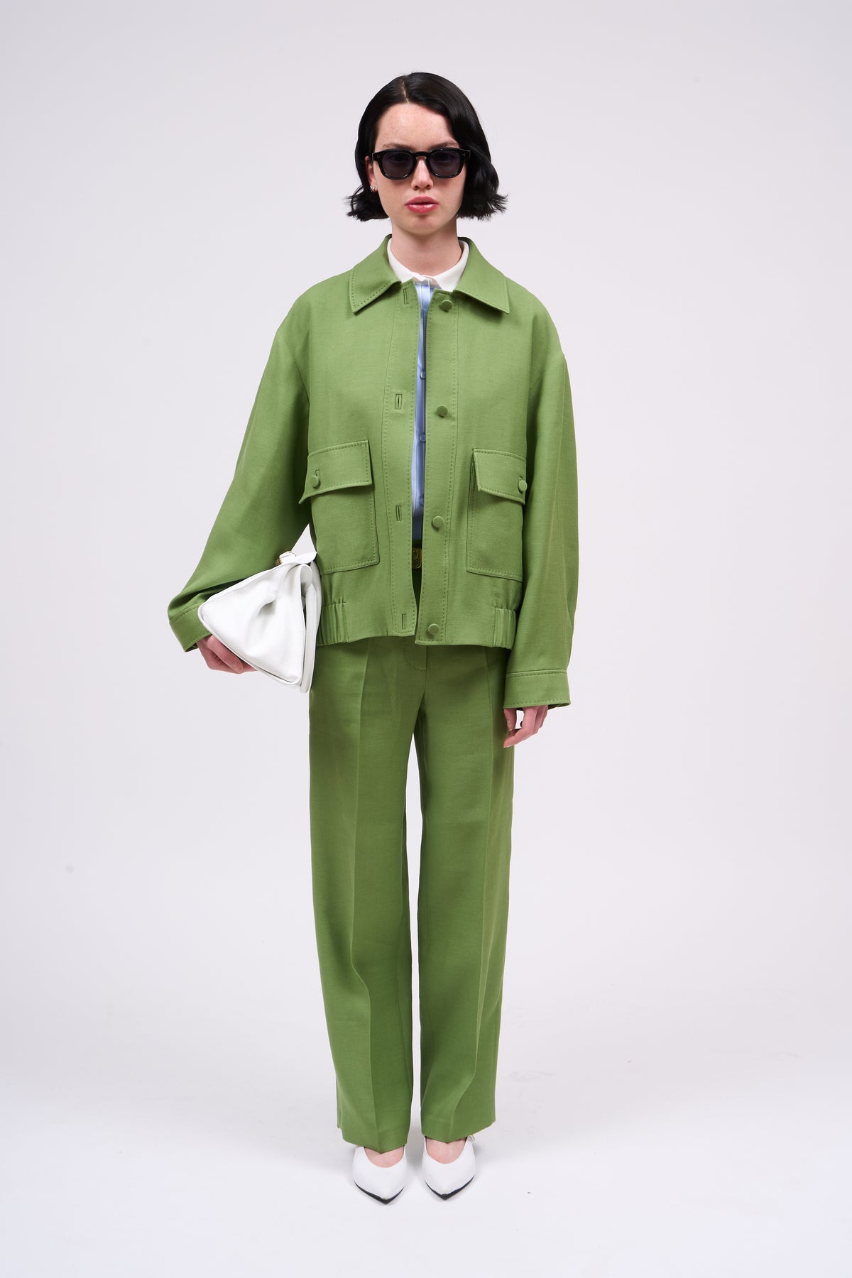 PAUL & JOE Gaetan pantalon droit laine teint en fil France