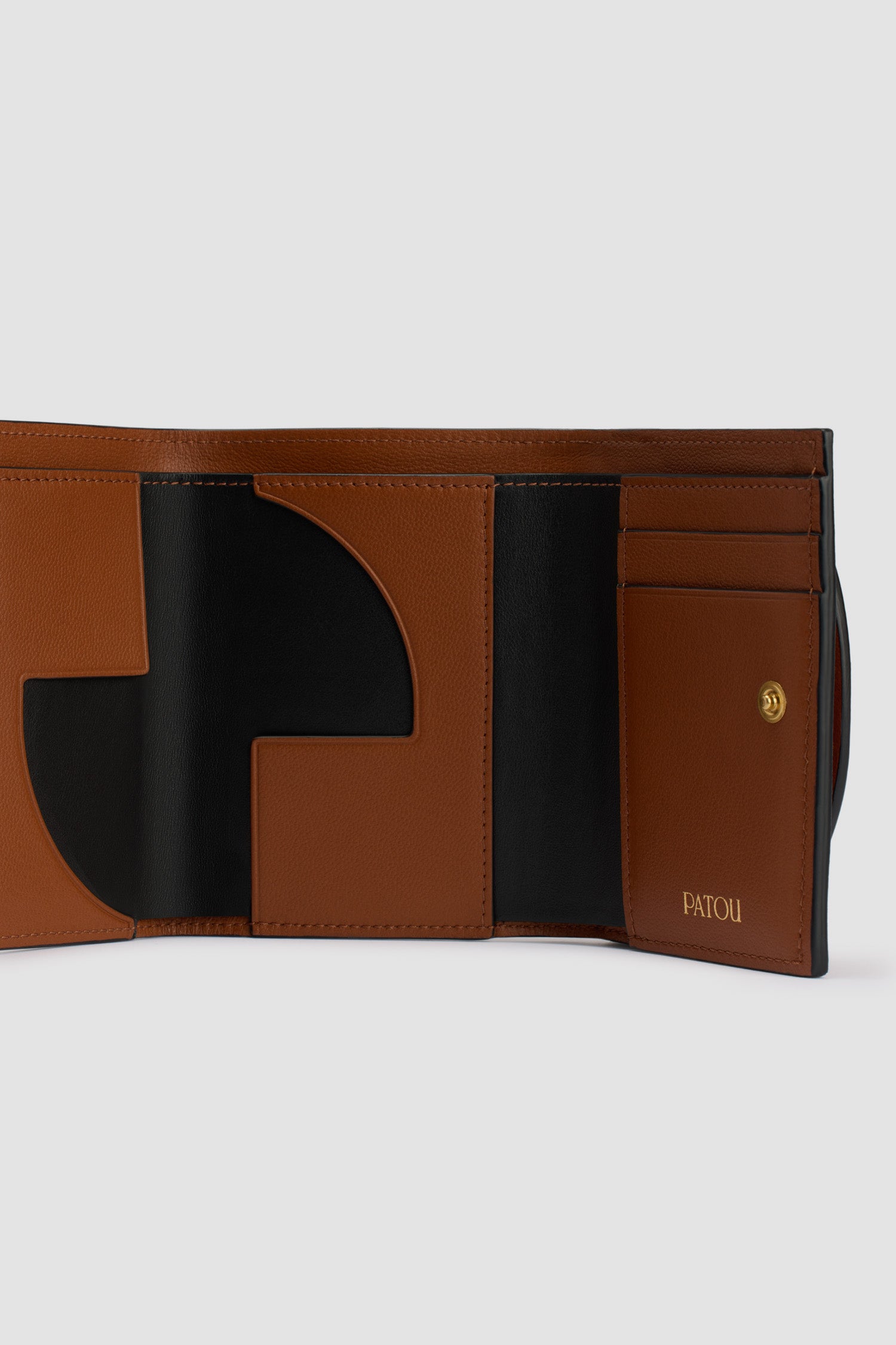 Patou SL002 portefeuille cuir marron Autumn Leaf