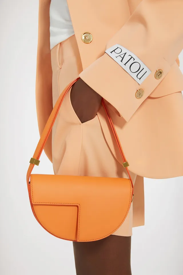 Patou Le Petit Patou sac cuir Bright Orange TU 20 cm