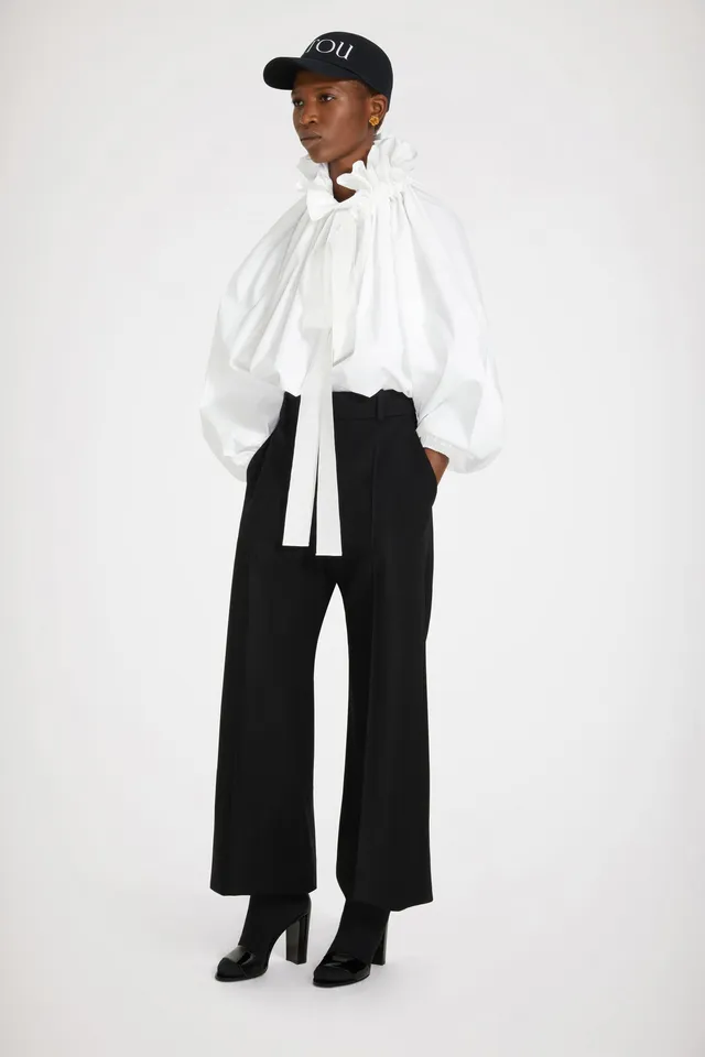 Patou H22TR0010003999B pantalon laine noir Black