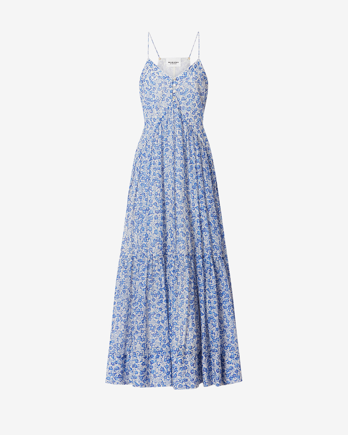 Isabel Marant Sabba robe longue bleue fleurie coton