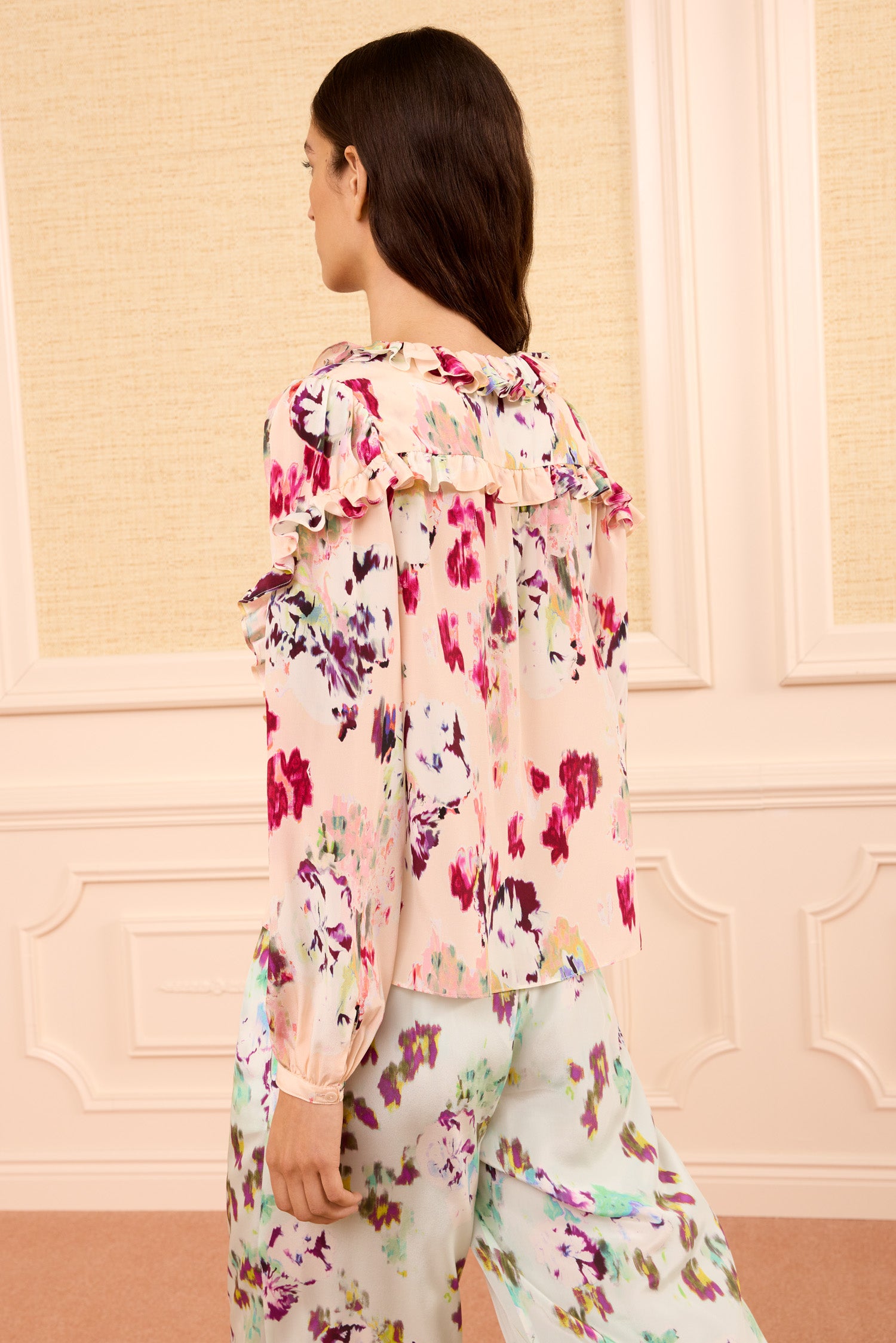 Ulla Johnson Marguerite blouse soie Summer Garden fleurie