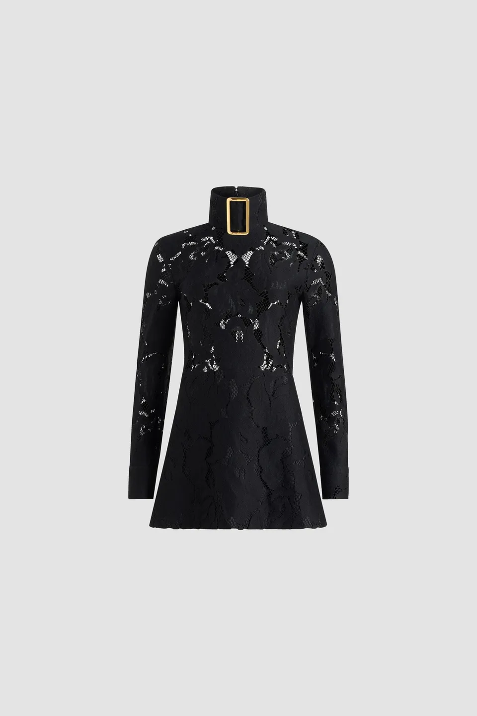 Patou DR193 robe mini dentelle coton Noir