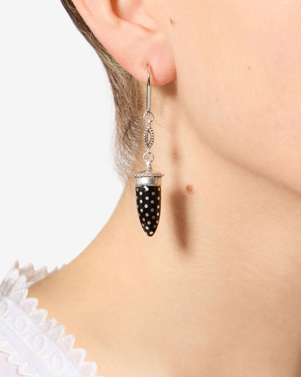 Isabel Marant Cala boucles d'oreilles noir argente