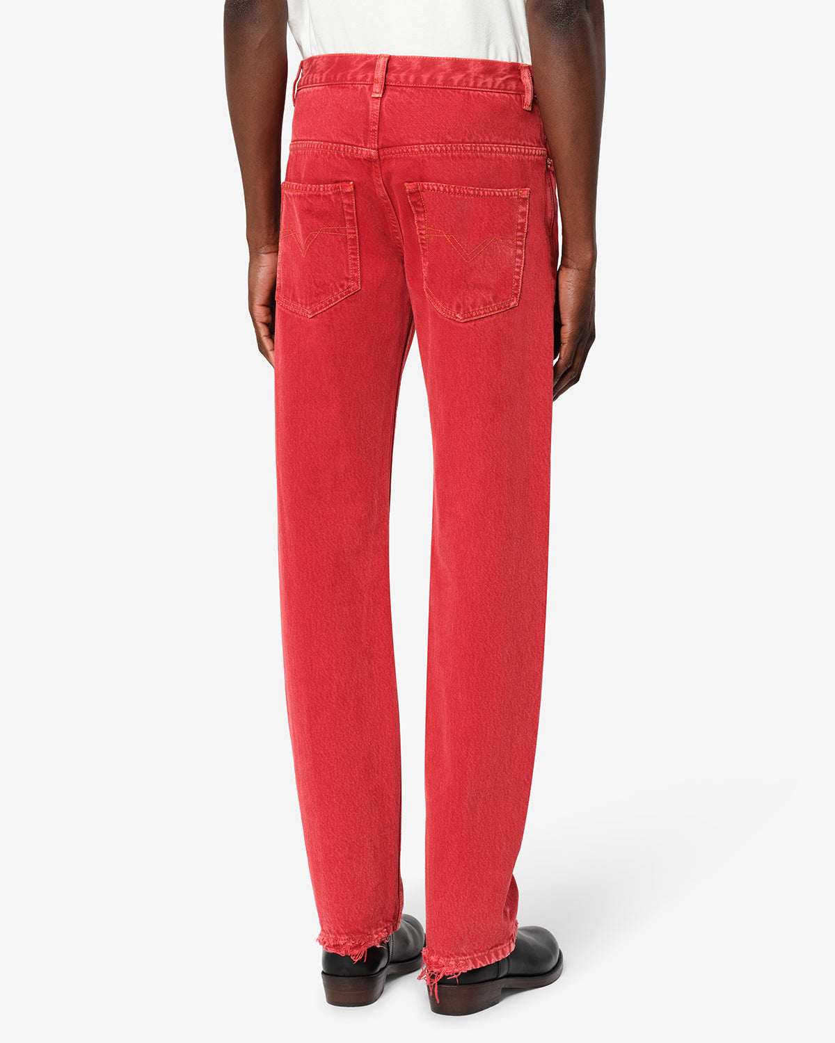 Isabel Marant Jude jean vintage rouge 27 denim droit