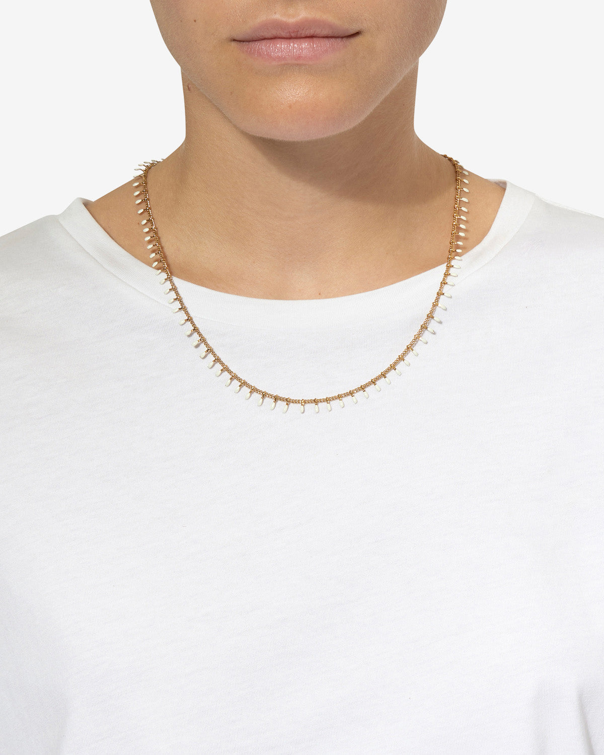 Isabel Marant Casablanca CO0001FA collier doré écru