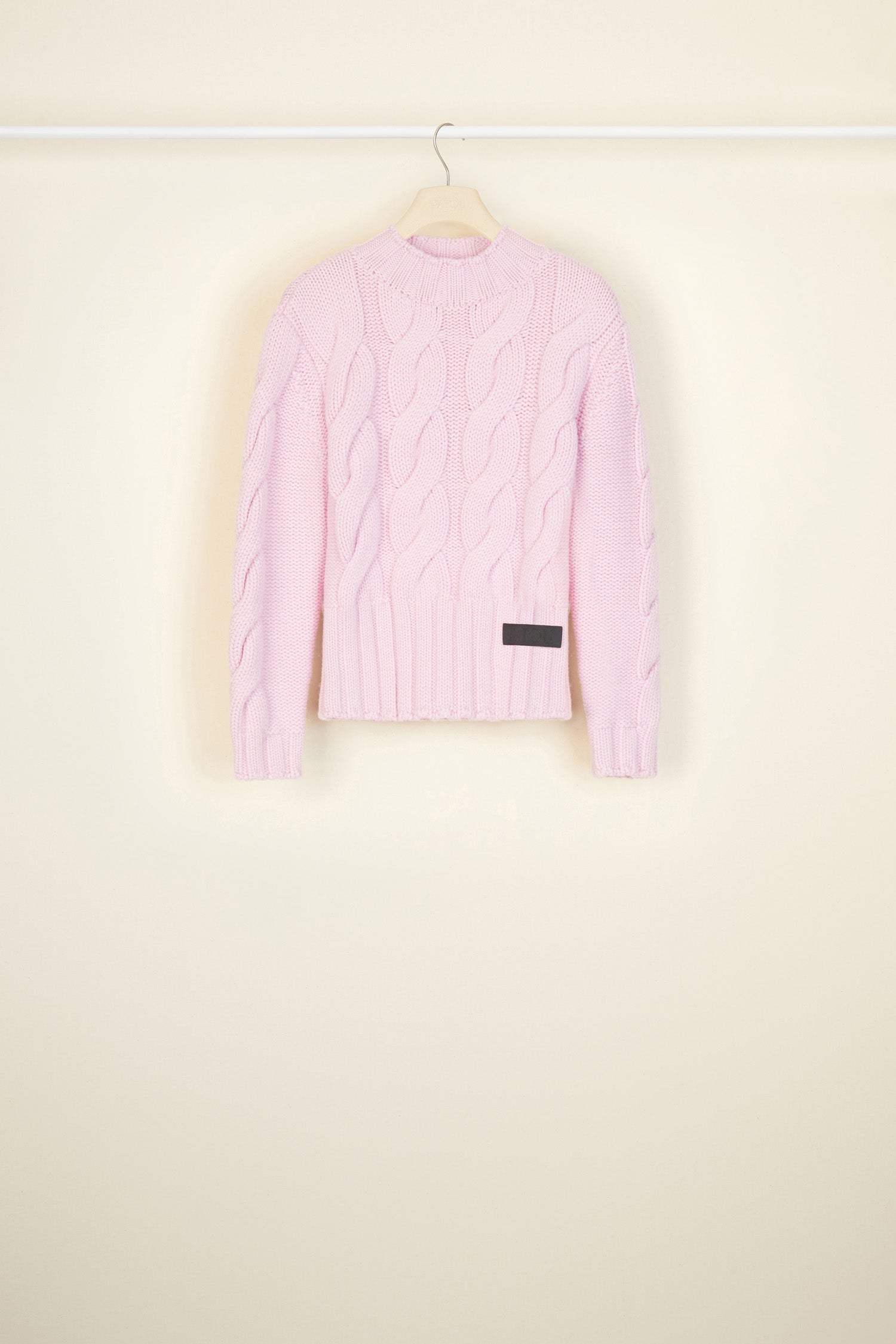 Patou Knitwear pull torsadé lilas P21KN049 laine mérinos