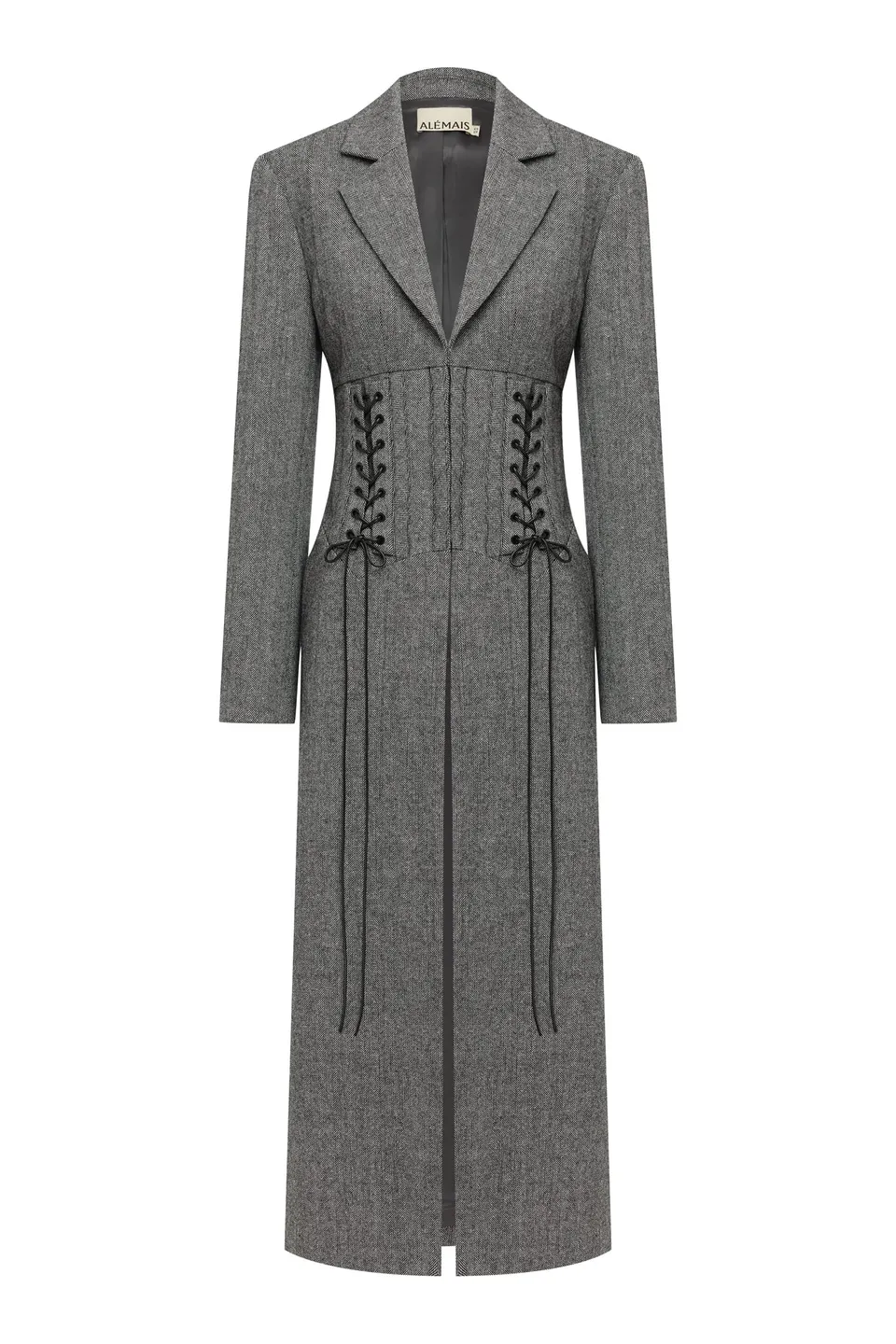 Alemais Henri manteau long laine corset