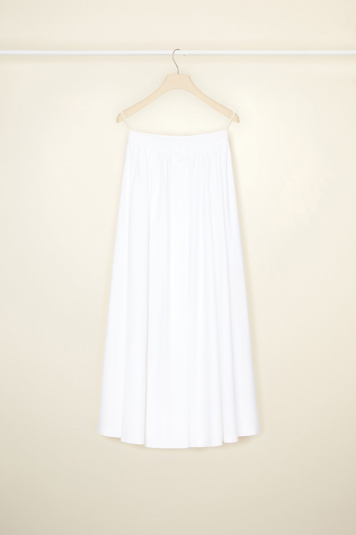 Patou SK0270017001W jupe maxi coton bio blanc