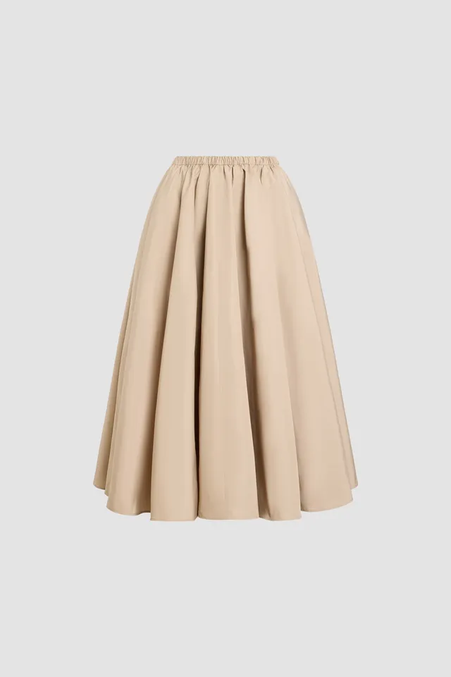 Patou P26SK111 jupe midi dune faille recyclée taille élastiquée