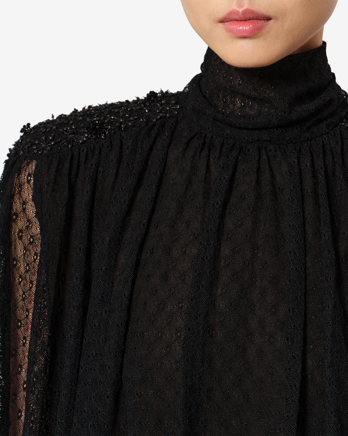 Isabel Marant Oeste blouse dentelle noir plumetis 34-42