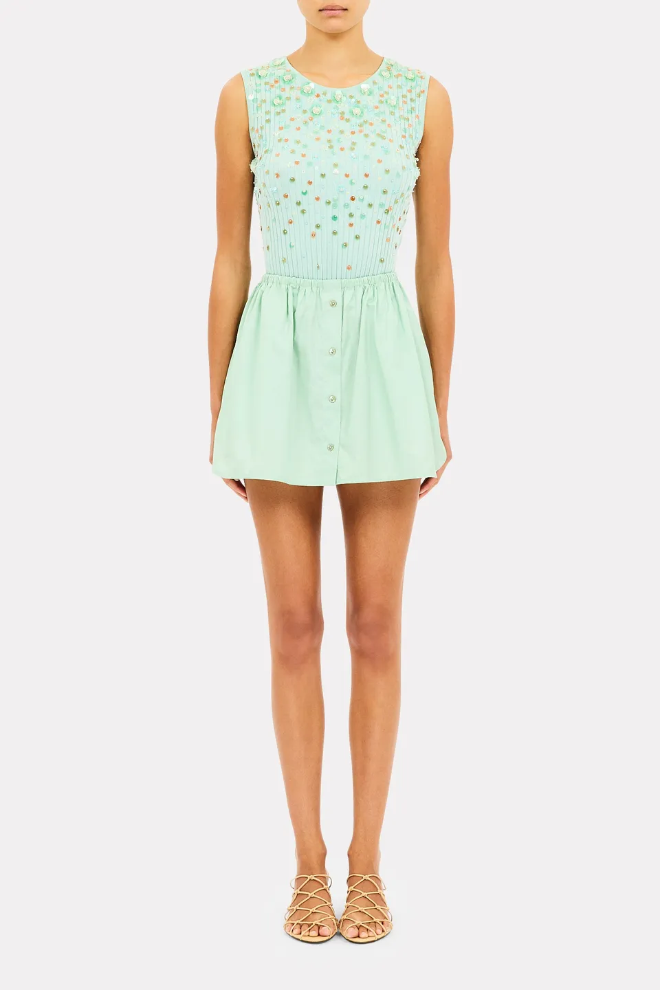 Ulla Johnson Aurelie débardeur maille morning dew sequins