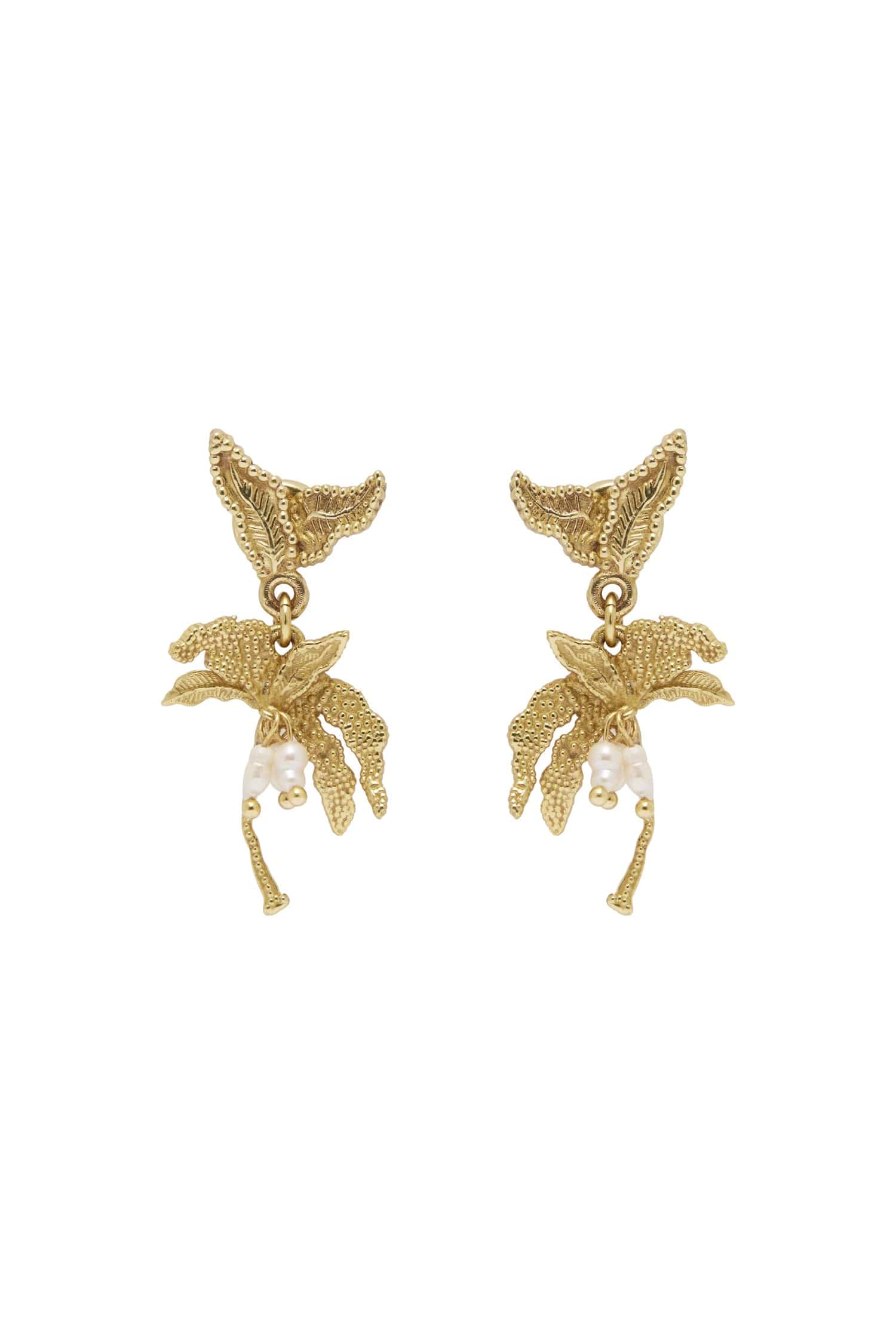 Alemais Jem Palm Tree boucles oreilles perle palmier