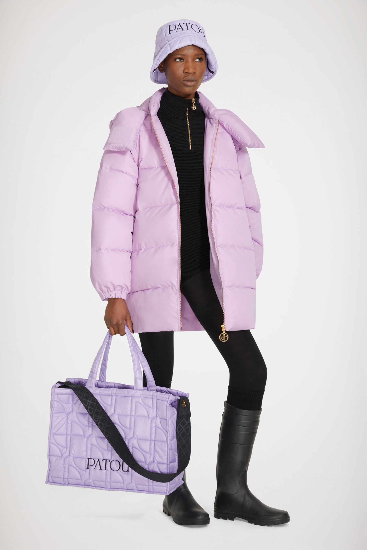 Patou sac tote matelassé lavande taille unique
