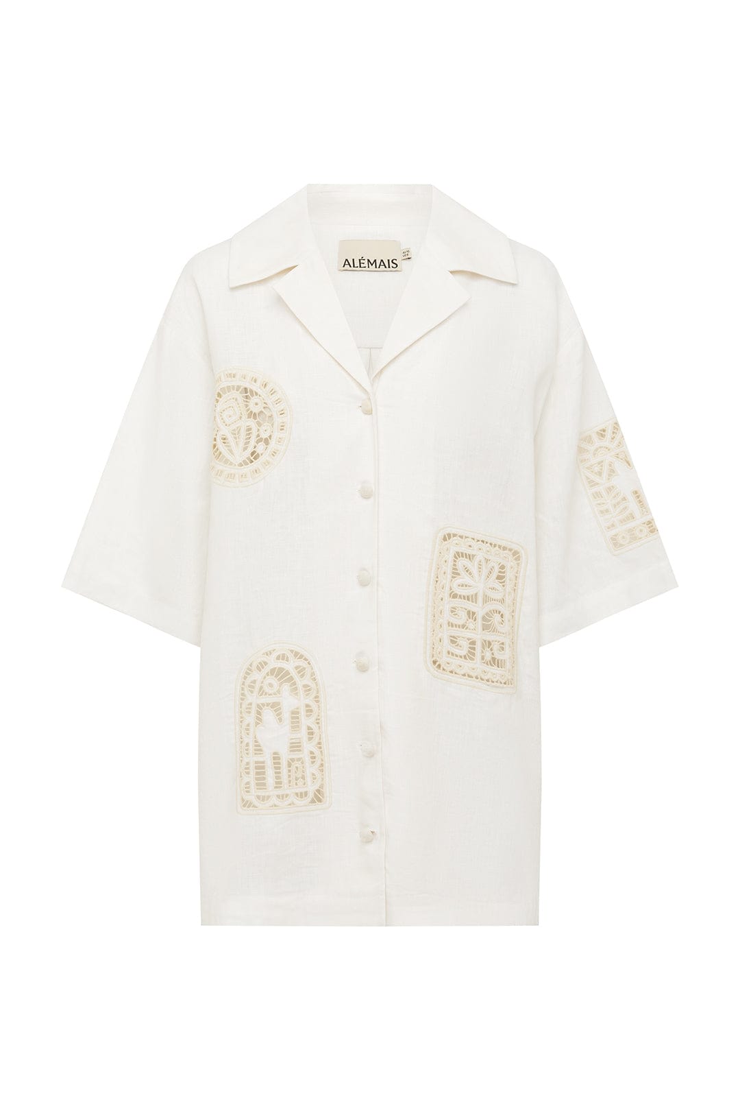 Alemaïs Rosemary Embroidered chemise lin brodée