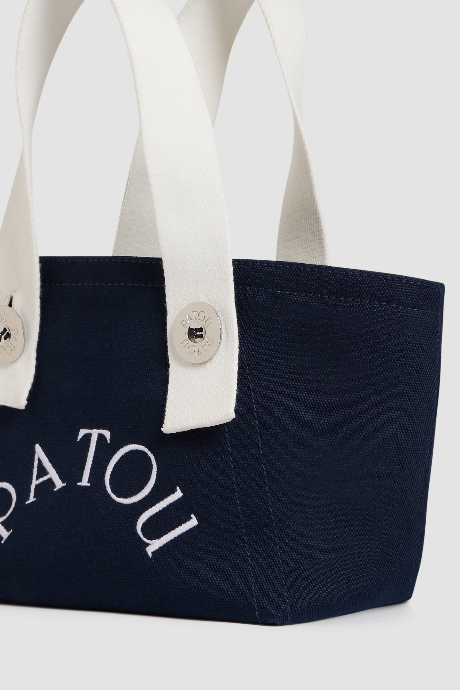 Patou AC132 tote bag toile bleu marine coton bio PM