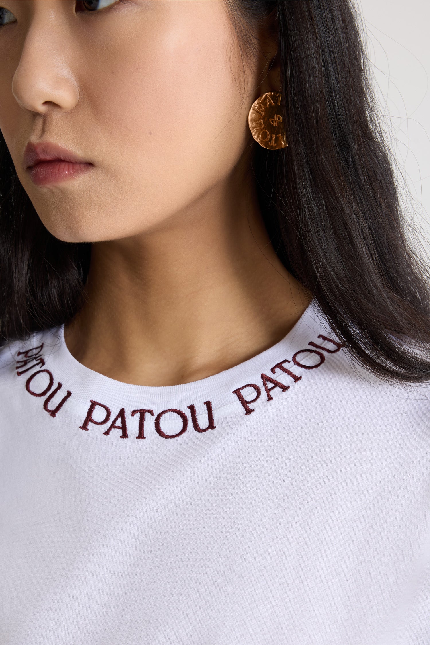 Patou H25JE1869999001W t-shirt coton bio blanc