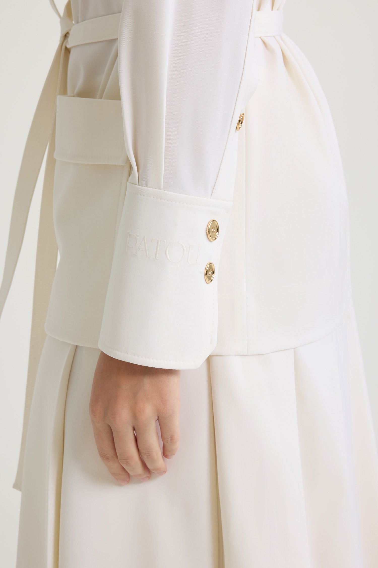 Patou Safari jacket veste saharienne ivoire ceinture